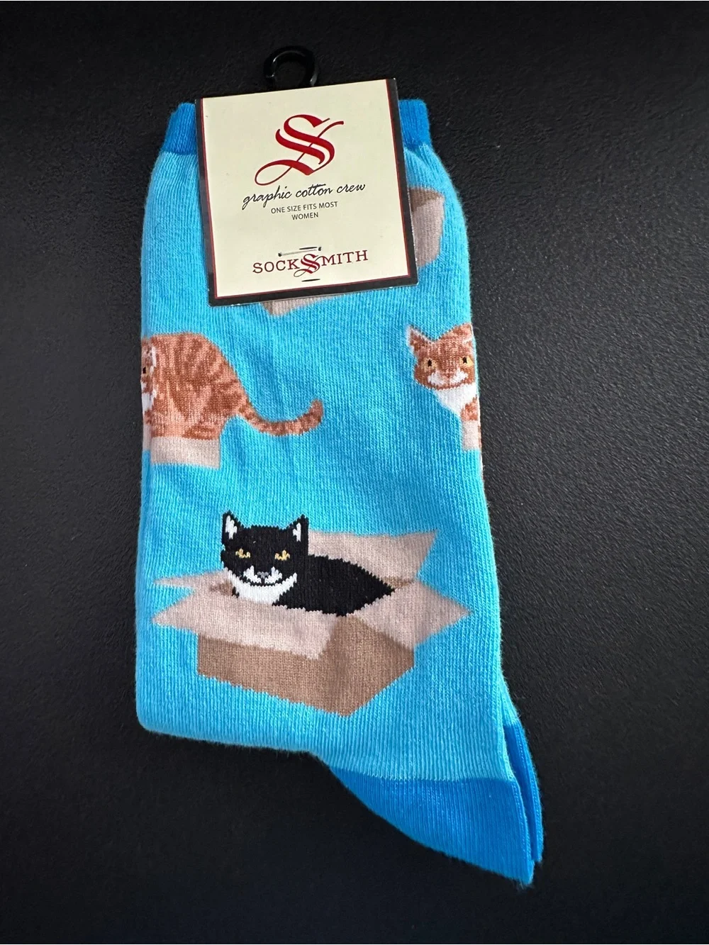Women’s Novelty Socks 2 pair Lot- Milk & Cookies and Cats in boxes